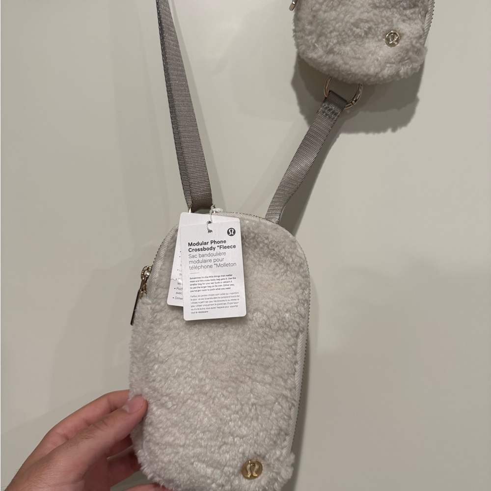 lululemon athletica Gray Fleece Crossbody Bag